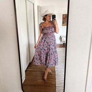 COPY - J. Crew Smocked Midi Dress in Watermark Floral Print